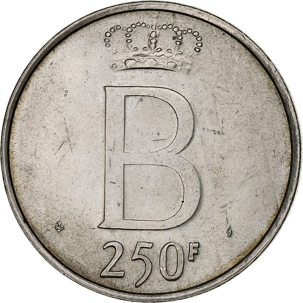 Bélgica, Baudouin I, 250 Francs, 250 Frank, 1976, Plata, MBC+, KM:157.1