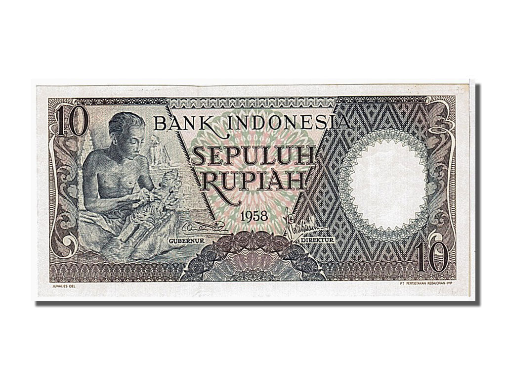 Banconote, Indonesia, 10 Rupiah, 1958, FDS