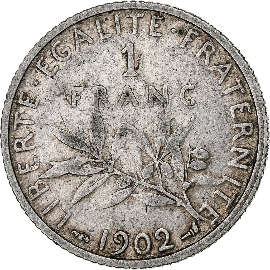 France, Franc, Semeuse, 1902, Paris, Argent, TB+, Gadoury:467, KM:844.1