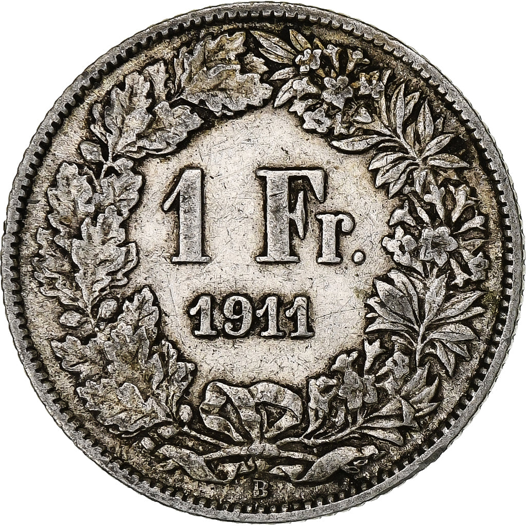 Svizzera, Franc, 1911, Bern, Argento, MB+, KM:24