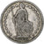 Suiza, Franc, 1880, Bern, Plata, BC+, KM:24