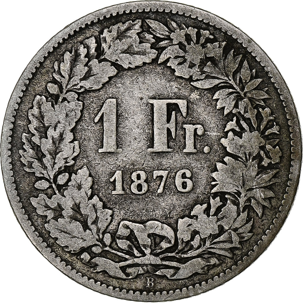 Zwitserland, Franc, 1876, Bern, Zilver, FR, KM:24