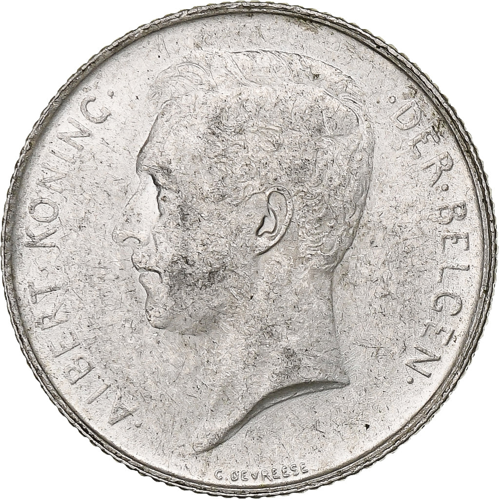 Bélgica, Albert I, Franc, 1913, Prata, EF(40-45), KM:73.1