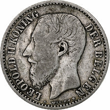 Belgium, Leopold II, Franc, 1887, Silver, VF(20-25), KM:29.2