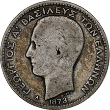 Greece, George I, Drachma, 1873, Paris, Silver, VF(20-25), KM:38