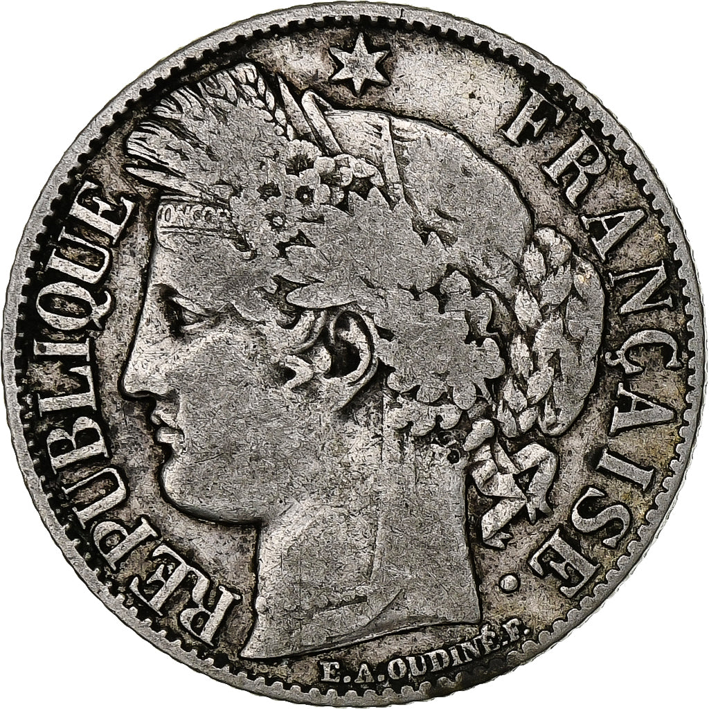 France, Franc, Cérès, 1895, Paris, Silver, VF(20-25), Gadoury:465a, KM:822.1