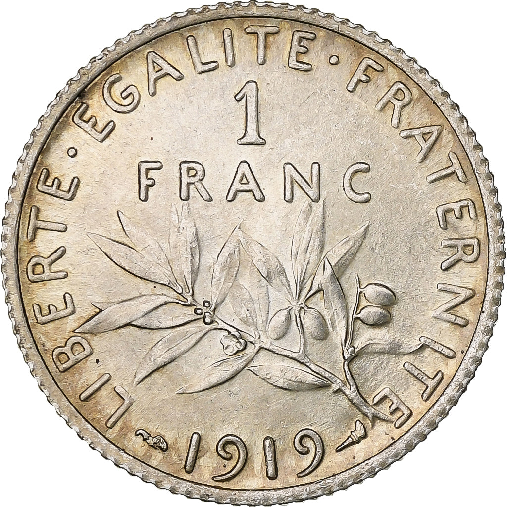 France, Franc, Semeuse, 1919, Paris, Argent, SUP, Gadoury:467, KM:844.1