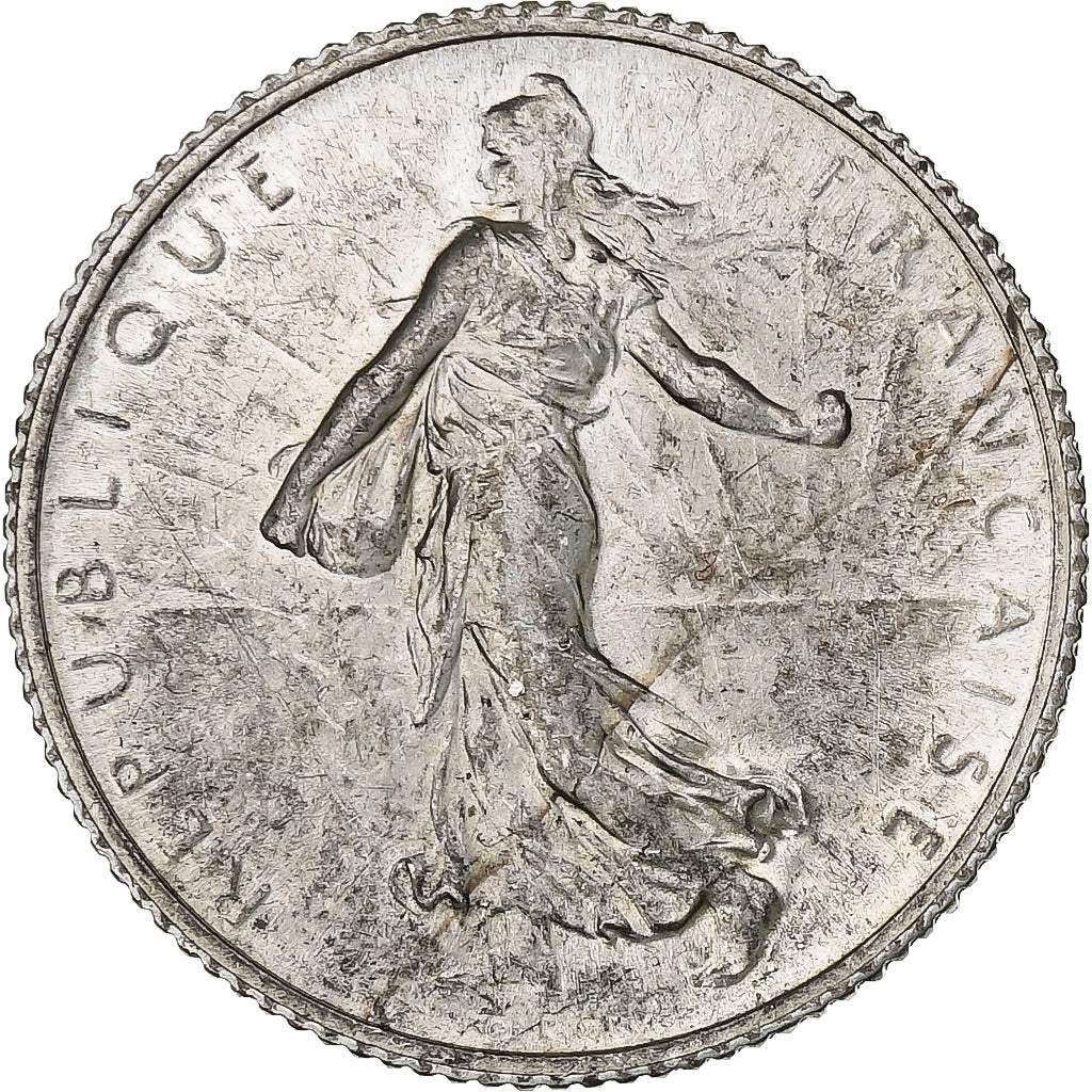 France, Franc, Semeuse, 1920, Paris, Silver, AU(55-58), Gadoury:467, KM:844.1