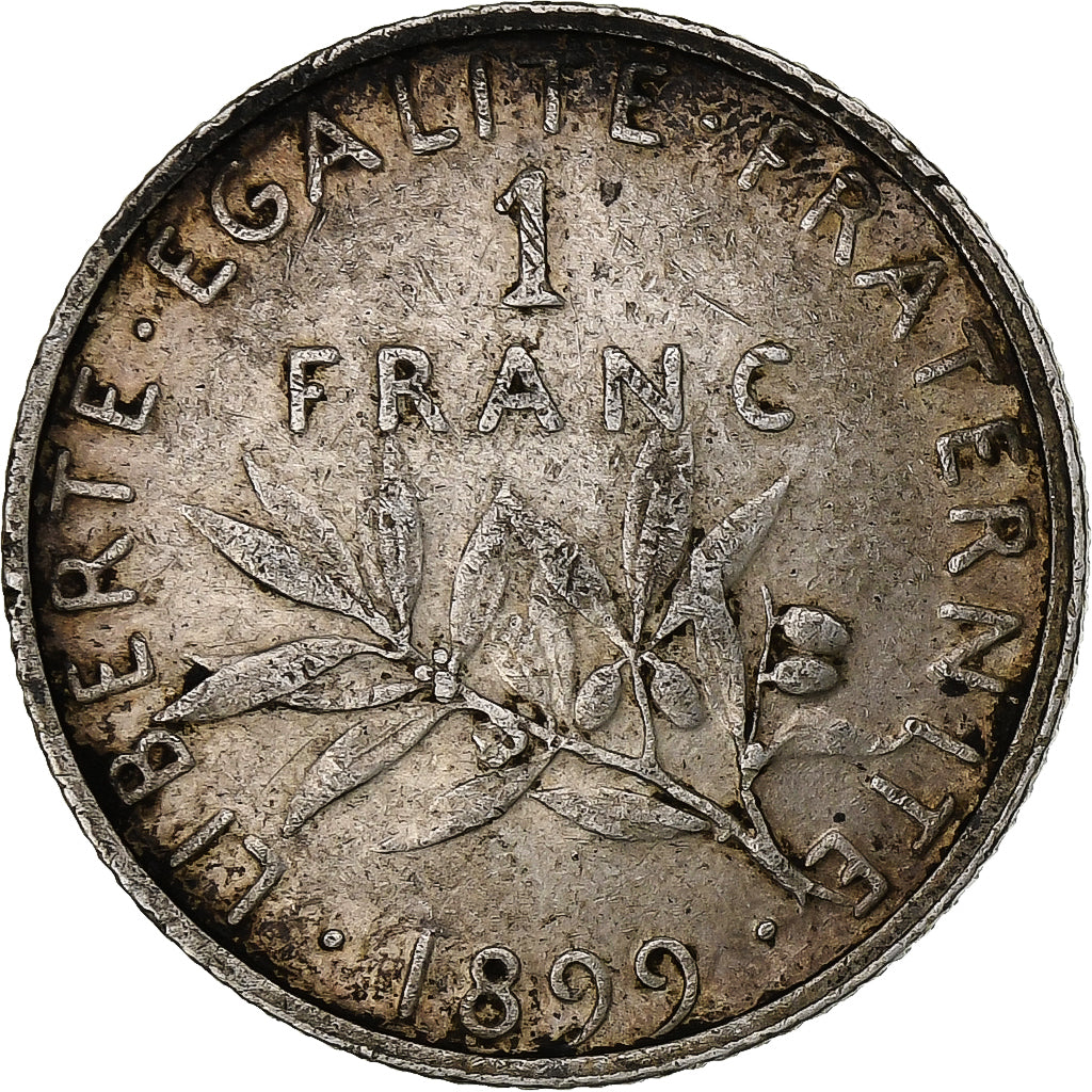 France, Franc, Semeuse, 1899, Paris, Silver, EF(40-45), Gadoury:467, KM:844.1