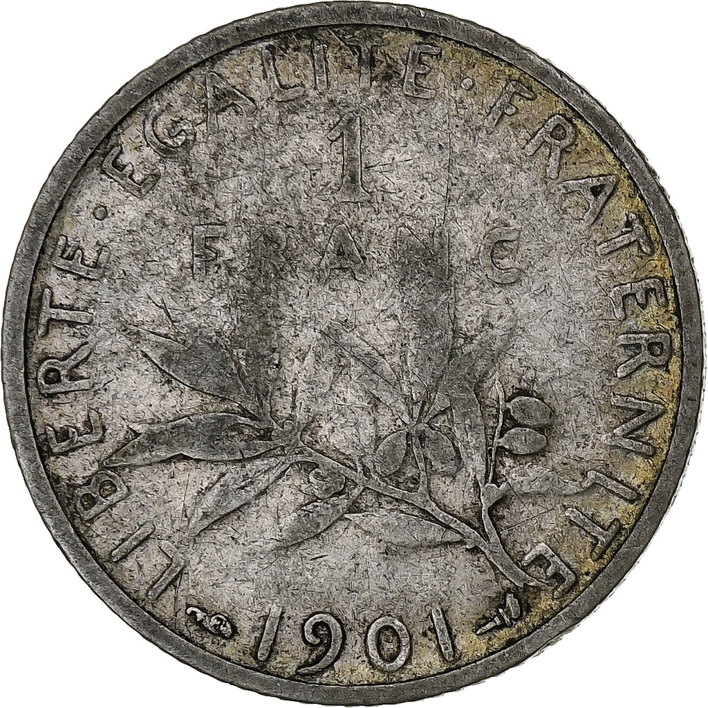 France, Franc, Semeuse, 1901, Paris, Argent, TB, Gadoury:467, KM:844.1