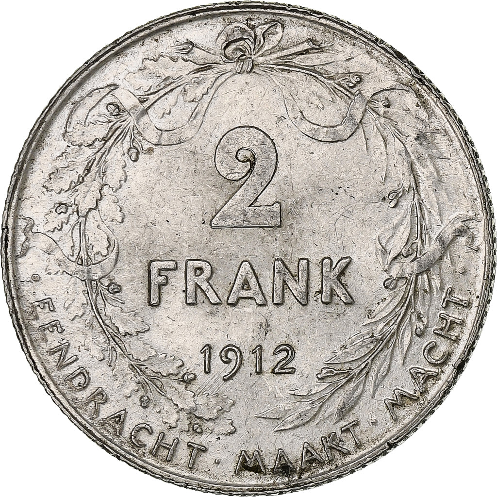 Belgio, Albert I, 2 Francs, 2 Frank, 1912, Argento, SPL-, KM:75