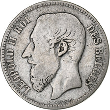 Belgium, Leopold II, 2 Francs, 2 Frank, 1867, Silver, VF(30-35), KM:30.1