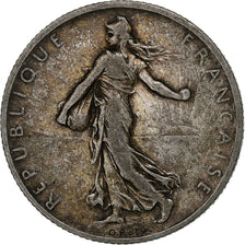 France, 2 Francs, Semeuse, 1908, Paris, Argent, TB, Gadoury:532, KM:845.1