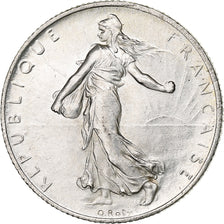 Francja, 2 Francs, Semeuse, 1916, Paris, Srebro, AU(55-58), Gadoury:532