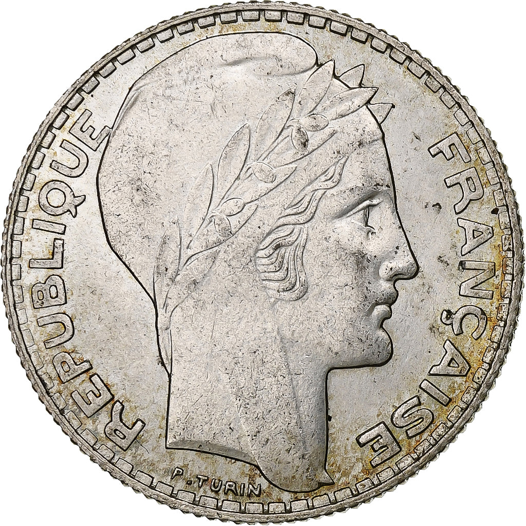 Francja, 10 Francs, Turin, 1939, Paris, Srebro, AU(50-53), Gadoury:801, KM:878