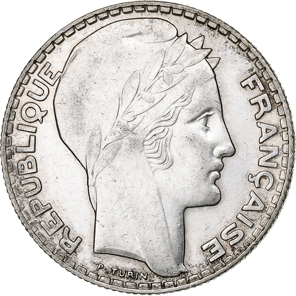 Francia, 10 Francs, Turin, 1938, Paris, Plata, MBC+, Gadoury:801, KM:878