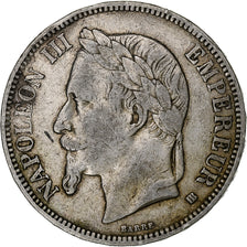 France, Napoleon III, 5 Francs, 1868, Strasbourg, Silver, VF(30-35)