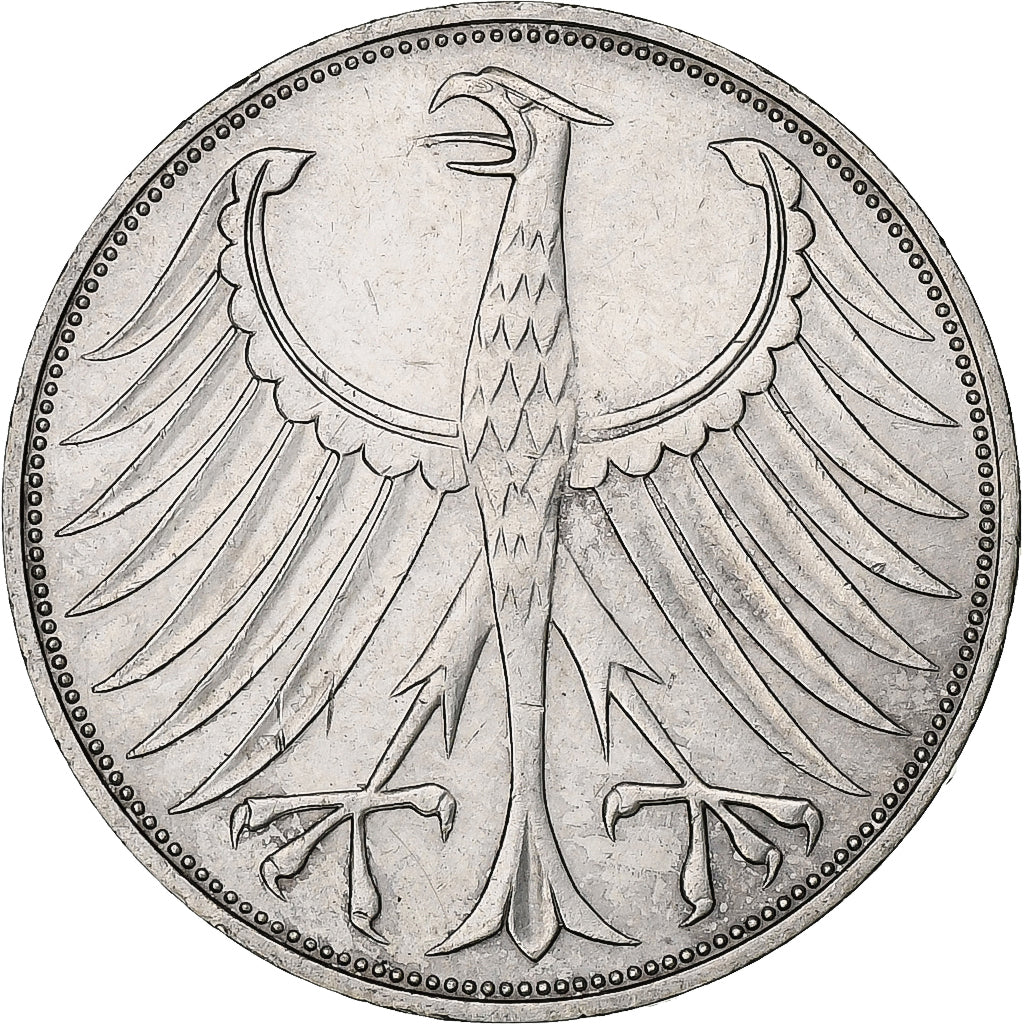 GERMANY - FEDERAL REPUBLIC, 5 Mark, 1973, Munich, Silver, EF(40-45), KM:112.1