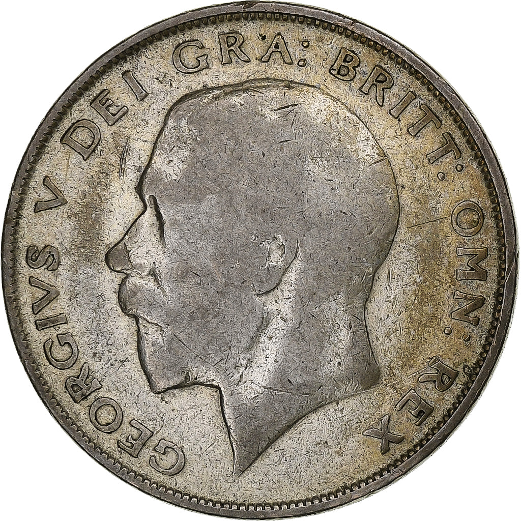 Great Britain, 1/2 Crown, 1923, Silver, VF(20-25), KM:818.2