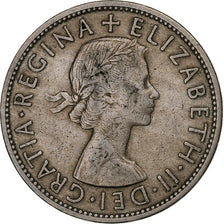 Great Britain, 1/2 Crown, 1955, Copper-nickel, VF(30-35), KM:907