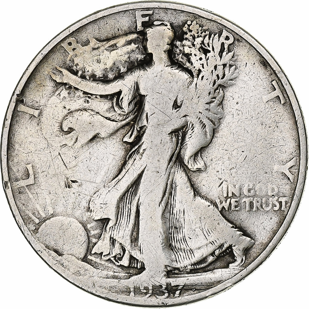 United States, Walking Liberty Half Dollar, 1937, Philadelphia, Silver