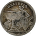 Suiza, Franc, 1851, Bern, Plata, BC+, KM:9
