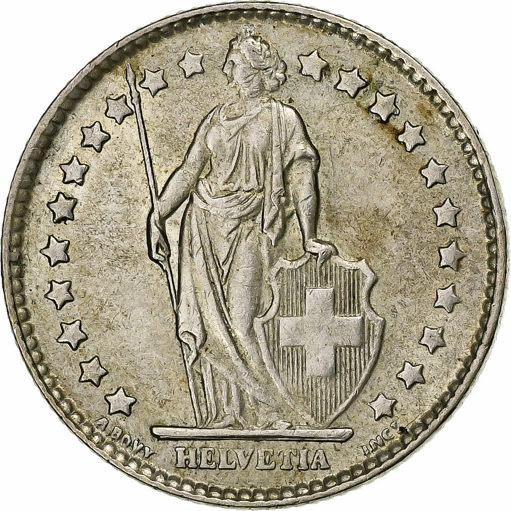 Switzerland, Franc, 1962, Bern, Silver, AU(50-53), KM:24