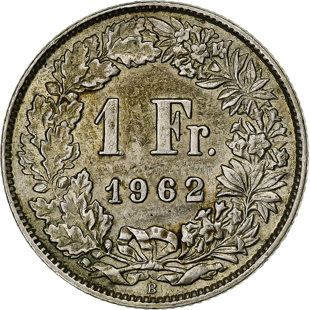 Switzerland, Franc, 1962, Bern, Silver, AU(50-53), KM:24