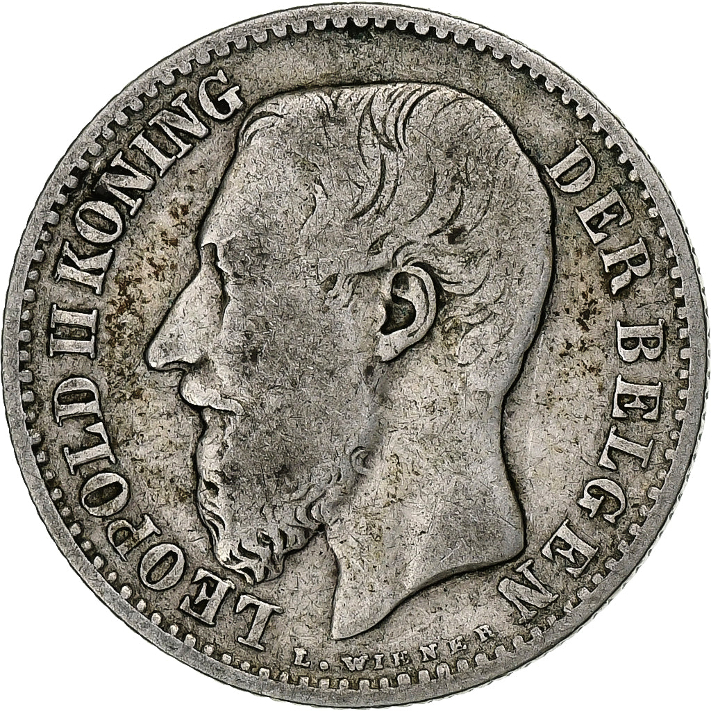 Belgium, Leopold II, Franc, 1886, Silver, VF(20-25), KM:29.1