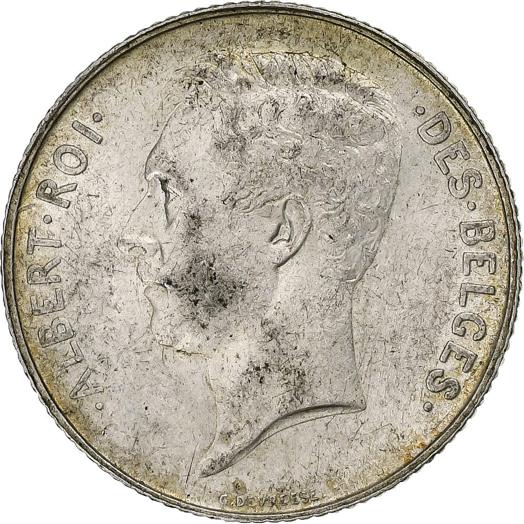 Belgien, Albert I, 1 Franc, 1913, Silber, SS, KM:72