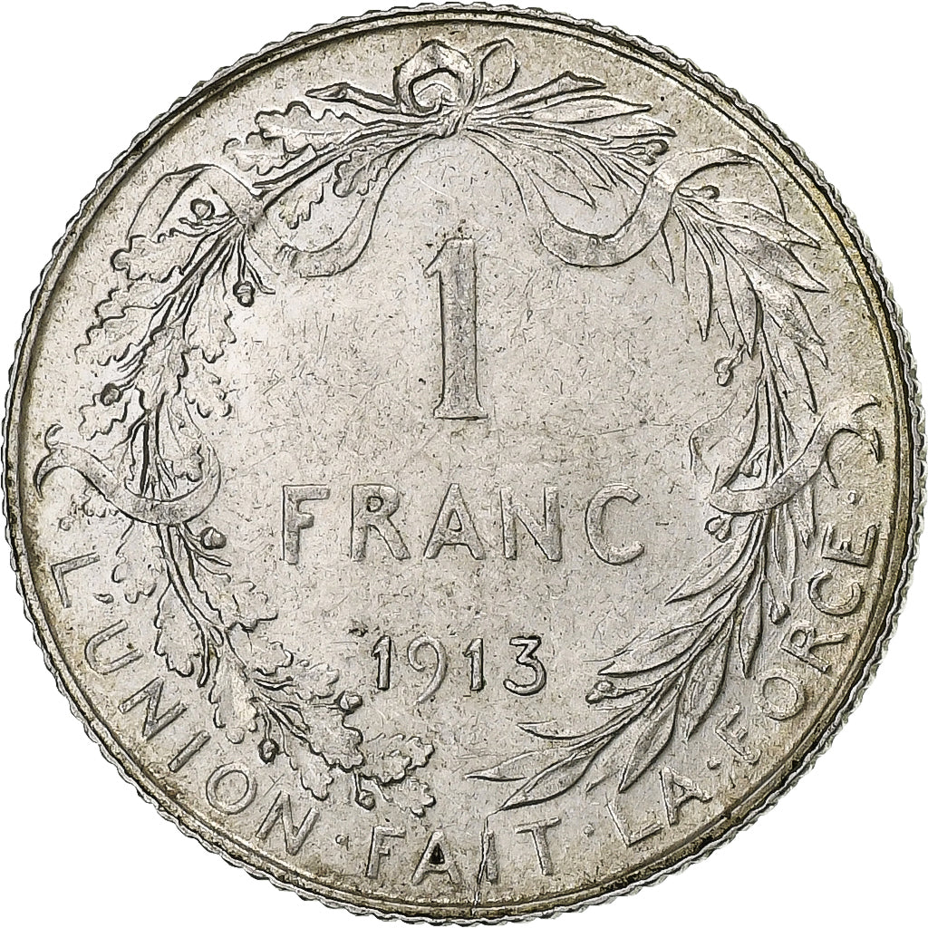 Belgien, Albert I, 1 Franc, 1913, Silber, SS, KM:72