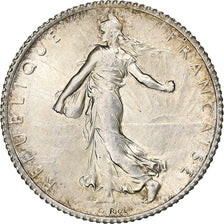 Frankrijk, Franc, Semeuse, 1920, Paris, Zilver, ZF+, Gadoury:467, KM:844.1