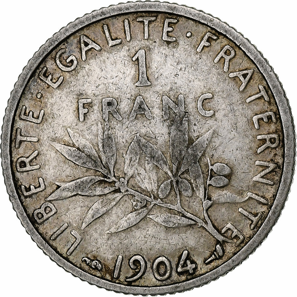 Francia, Franc, Semeuse, 1904, Paris, Argento, MB, Gadoury:467, KM:844.1