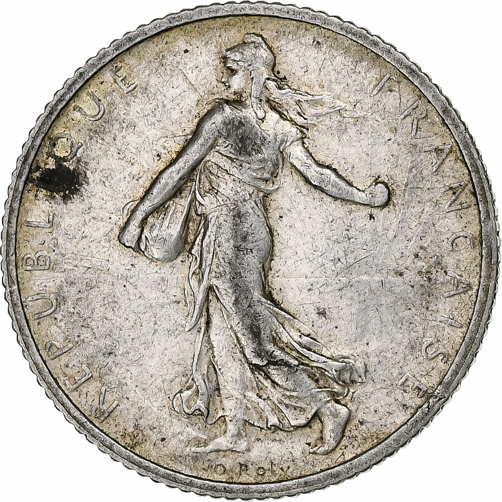 Frankrijk, Franc, Semeuse, 1911, Paris, Zilver, ZF, Gadoury:467, KM:844.1