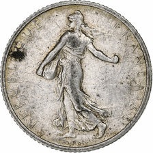Frankrijk, Franc, Semeuse, 1911, Paris, Zilver, ZF, Gadoury:467, KM:844.1