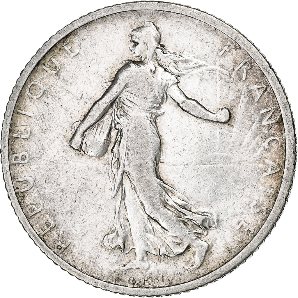Frankrijk, Franc, Semeuse, 1906, Paris, Zilver, FR+, Gadoury:467, KM:844.1