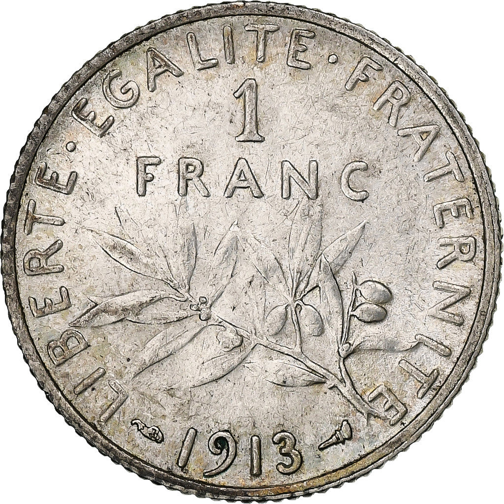 Frankreich, Franc, Semeuse, 1913, Paris, Silber, SS+, Gadoury:467, KM:844.1