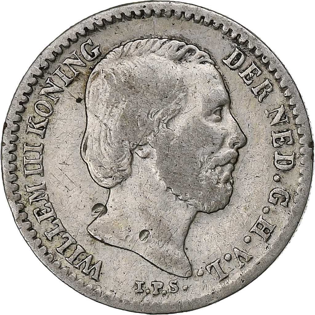 Paesi Bassi, William III, 10 Cents, 1873, Argento, MB+, KM:80