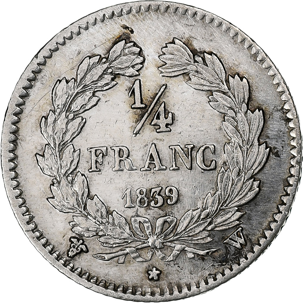 Francia, 1/4 Franc, Louis-Philippe, 1839, Lille, Argento, SPL-, Gadoury:355