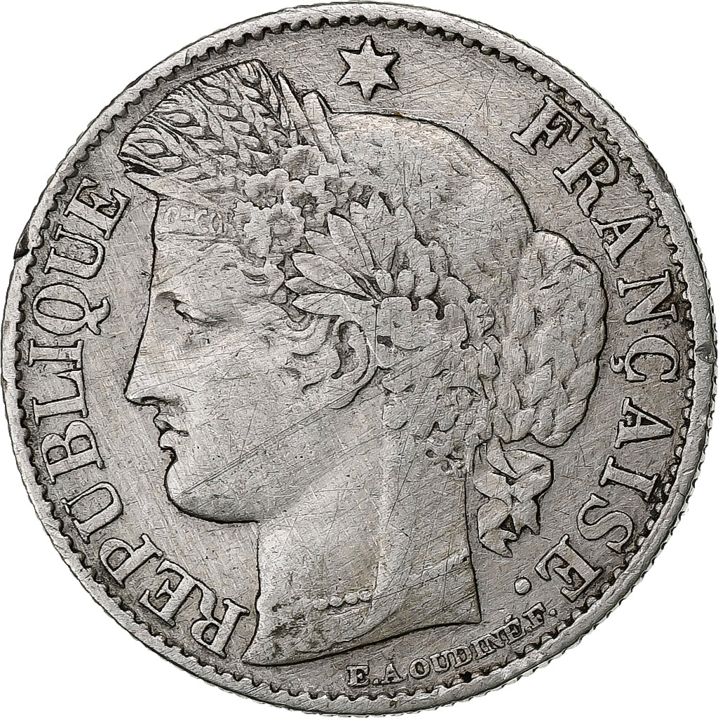 Frankrijk, 50 Centimes, Cérès, 1895, Paris, Zilver, ZF, Gadoury:419a, KM:834.1