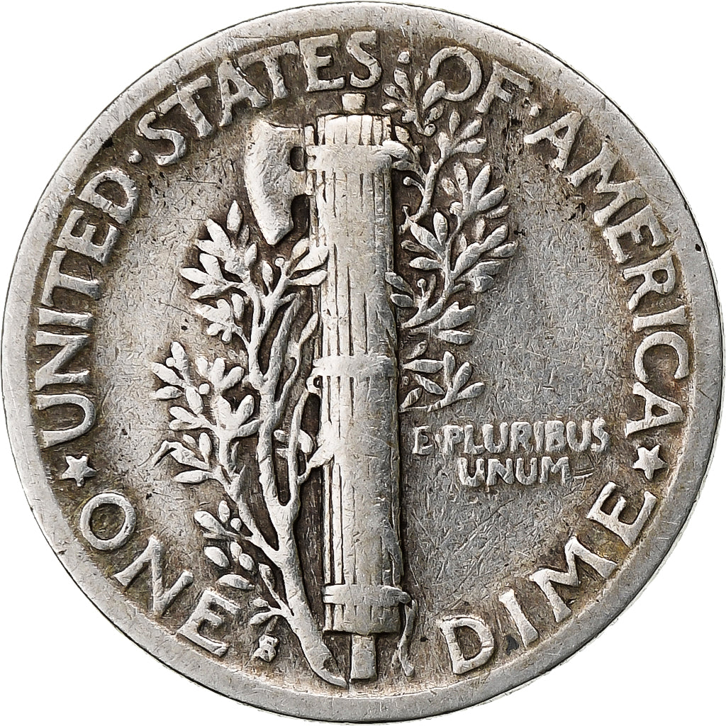 États-Unis, Dime, Mercury Dime, 1941, U.S. Mint, Argent, TTB, KM:140