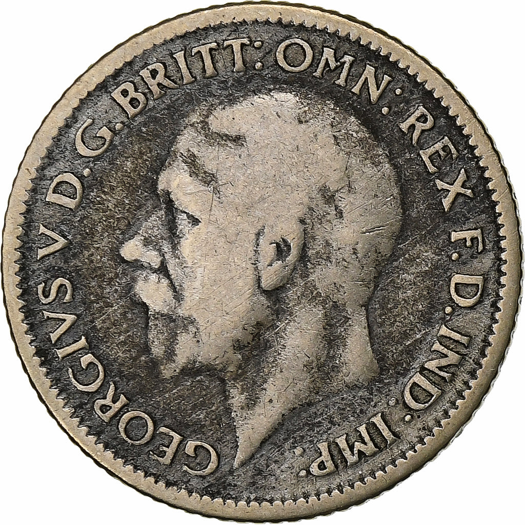 Great Britain, George V, 6 Pence, 1929, Silver, VF(30-35), KM:832