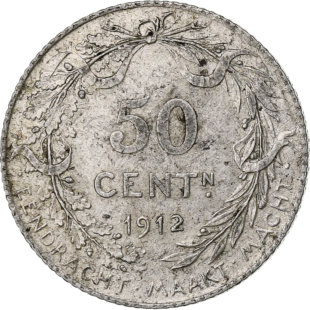 Belgium, Albert I, 50 Centimes, 1912, Silver, EF(40-45), KM:71