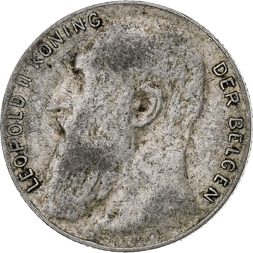 Belgien, Leopold II, 50 Centimes, 1901, Silber, S+, KM:51