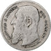 Bélgica, Leopold II, 50 Centimes, 1909, Plata, BC+, KM:61.1