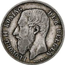 Belgium, Leopold II, 50 Centimes, 1886, Silver, VF(30-35), KM:27