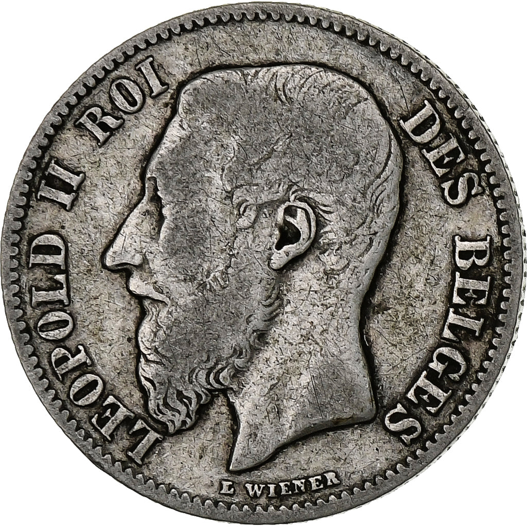 Belgien, Leopold II, 50 Centimes, 1899, Silber, S, KM:26