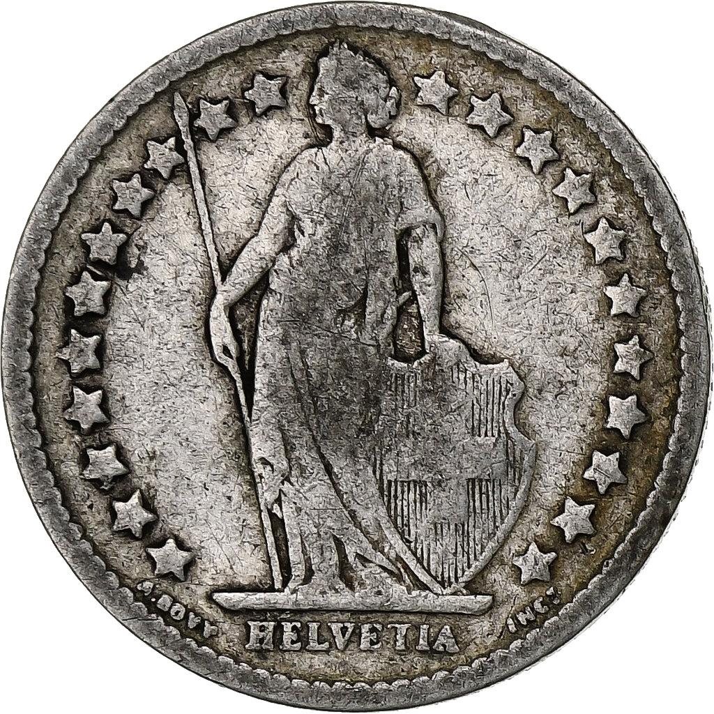 Switzerland, 1/2 Franc, 1899, Bern, Silver, VF(20-25), KM:23