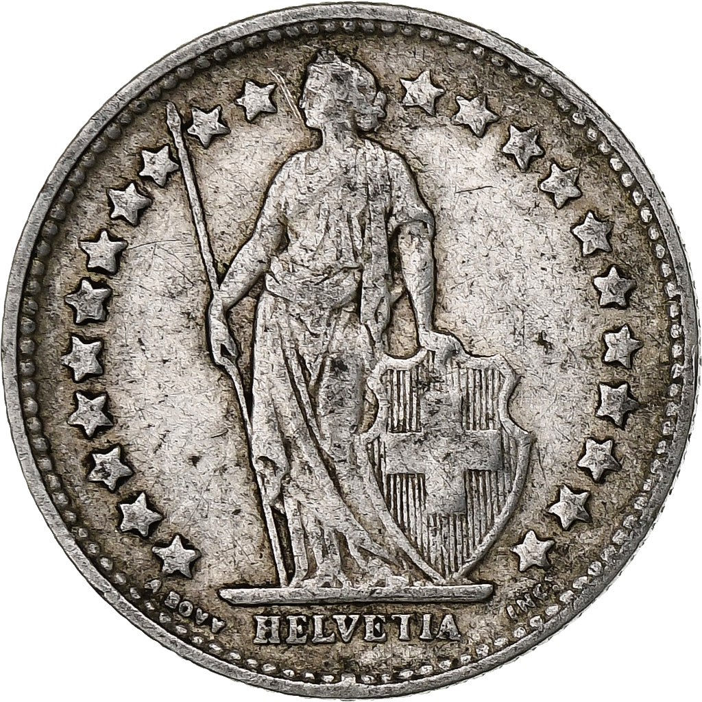 Switzerland, 1/2 Franc, 1903, Bern, Silver, VF(30-35), KM:23