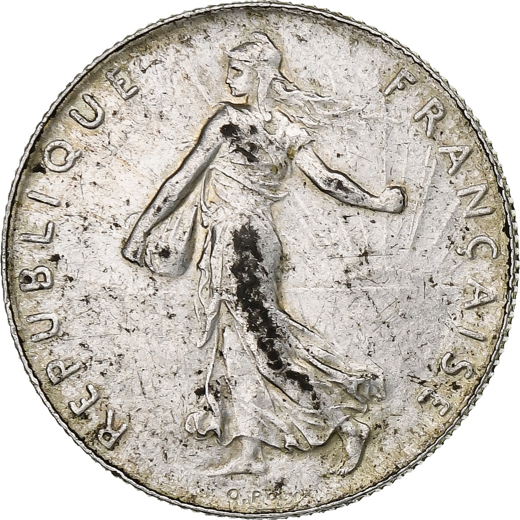 Frankreich, 50 Centimes, Semeuse, 1914, Paris, Silber, SS+, Gadoury:420, KM:854